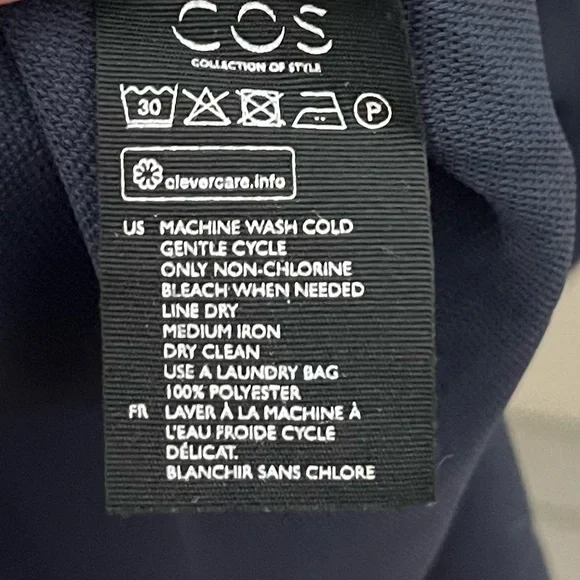 COS Navy Layered Midi Dress Size 4 Minimalist Modern Workwear - Picture 10 of 11